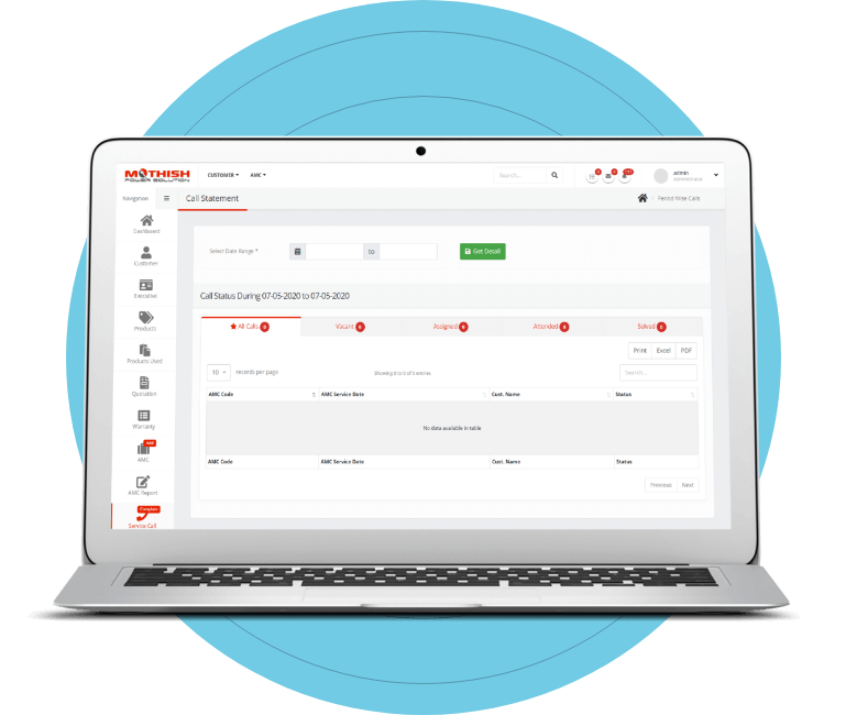 Annual maintenance contract software